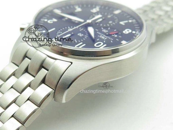 MIROTIME 0122 Minimalist Pilot Chrono 3777 43mm ZF 1:1 Best Edition Black Dial On SS Bracelet A 7364